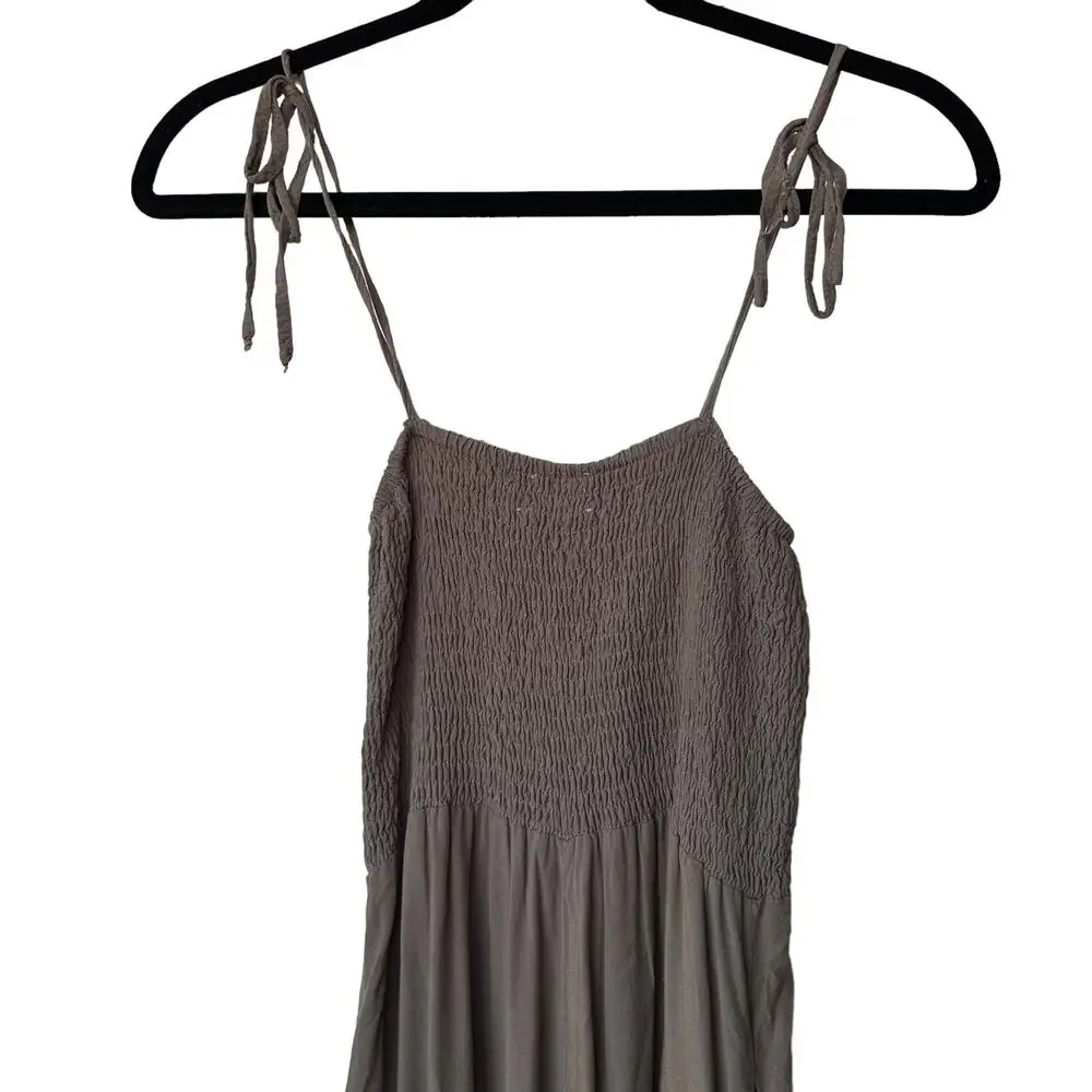 urban outfitters uo smocked tie strap jumpsuit women xsmall xs - Picture 6 of 11